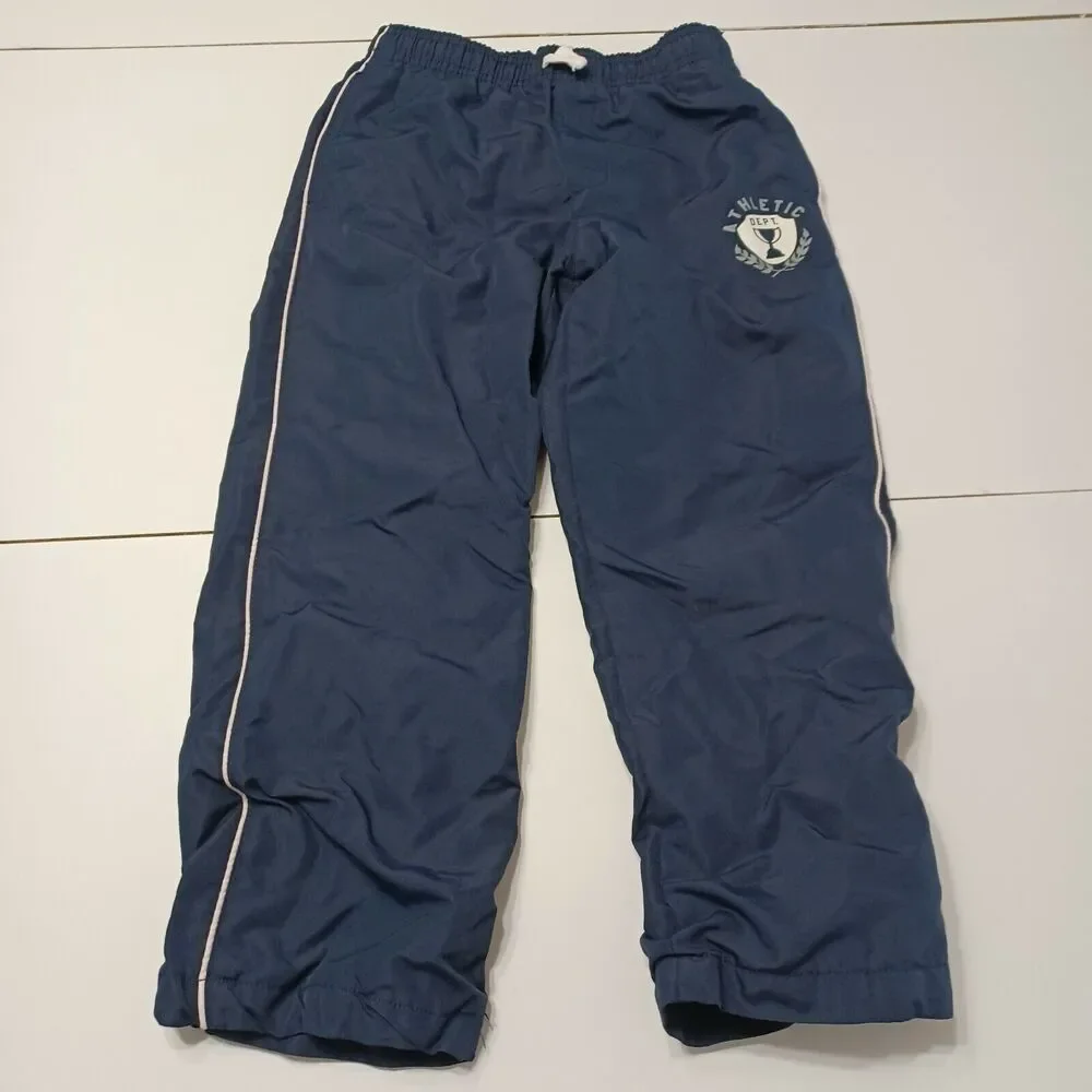 Chilrens Place Boy 7/8 Track Pants Blue White Striped Side Elastic Waist Pull On